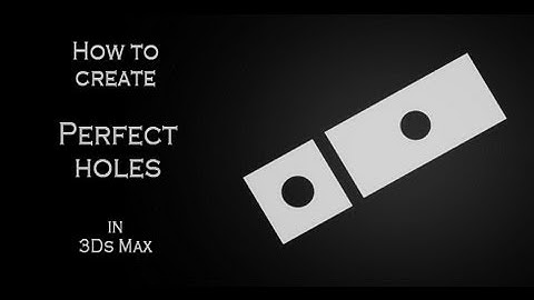 How to create perfect circular hole in your model - 2 techniques - Autodesk 3Ds Max tutorial