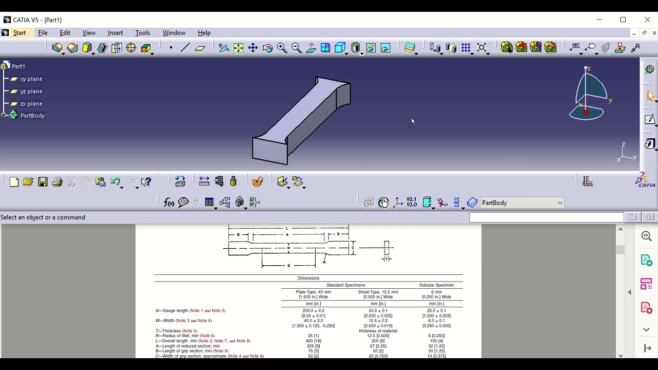 Modeling And Analysis Of A Tension Specimen elastic And Plactic Zones Modeling And Analysis Of A Tension Specimen elastic And Plactic Zones