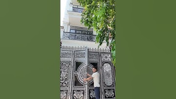 Cổng nhôm đúc 4 cánh dành cho nhà phố có mặt tiền 4m đến 5m! LH:0924.689.888