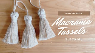 HOW TO MAKE A TASSEL (MACRAME TASSEL) TUTORIAL