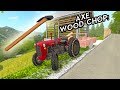 AXE Wood Chop in Slovenian Vineyard 🌳