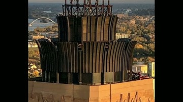 The AT&T long lines tower that was taken down