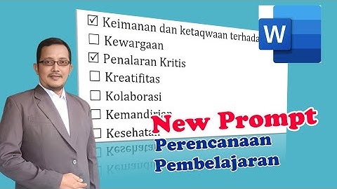 Cara Membuat Kotak Centang di Microsoft Word || Check Box || New Prompt Perencanaan Pembelajaran