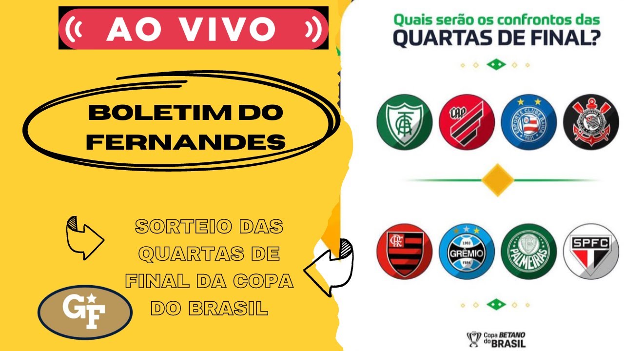 SORTEIO AO VIVO | QUARTAS DE FINAL | COPA DO BRASIL - YouTube