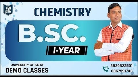 B.Sc. 1st Year || Chemistry || Demo Class Lecture - 2 Hindi Medium UOK