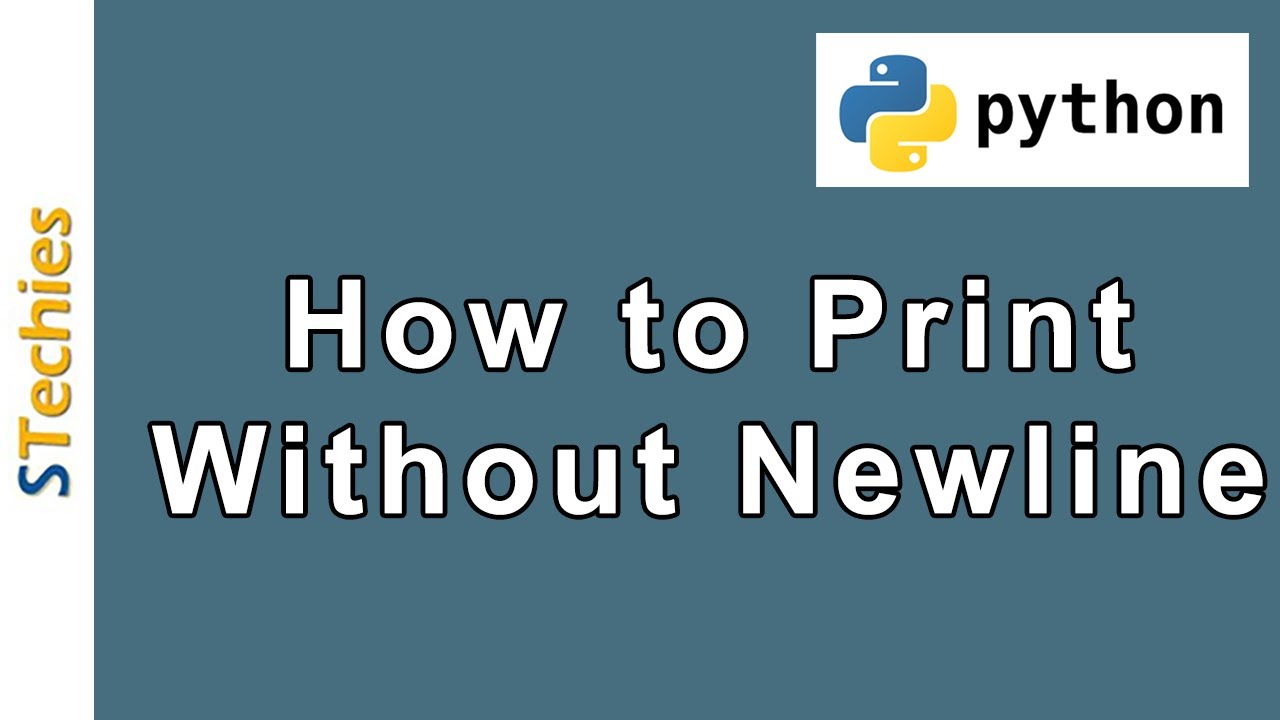 Python How To Print Without Newline