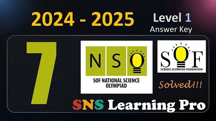 | Class 7 | NSO | 2024 - 2025 Answers | Level 1 | SOF | Olympiad | Previous paper | 2026 Learning