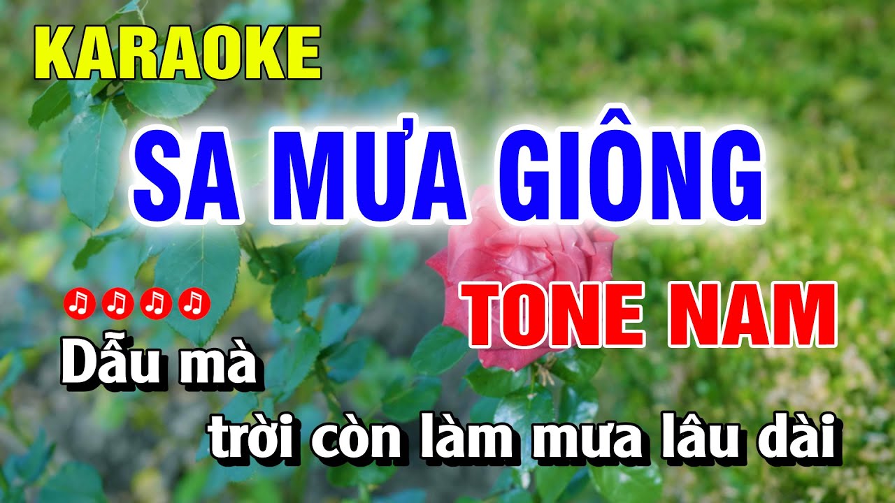 Karaoke Sa Mưa Giông Tone Nam Nhạc Sống Dễ Hát | Duy Chiến