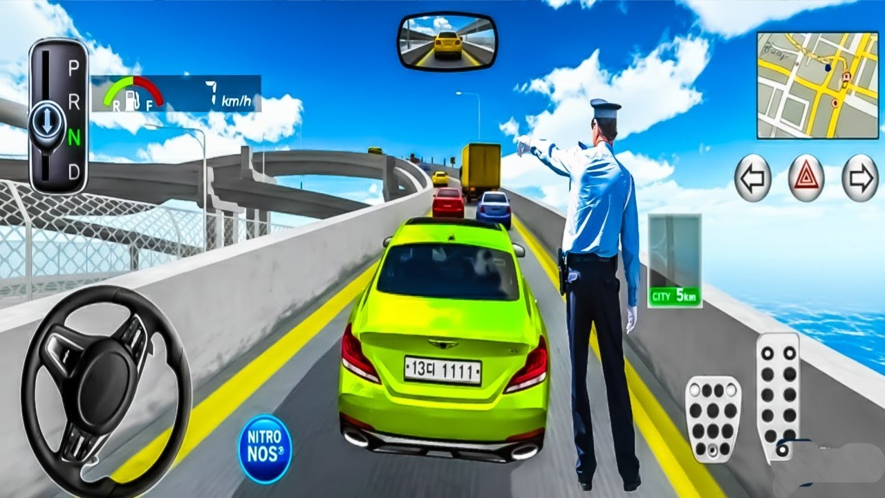 New Mercedes G-70 Green Car Parking The Highway Bridge Driving Class Game 3D Play #drivinggame 