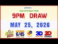 Lotto Results Today 9pm May 25, 2026 PCSO 6/55, 6/45
