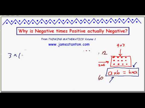 Why is Negative times Positive Negative? (TANTON Mathematics) 