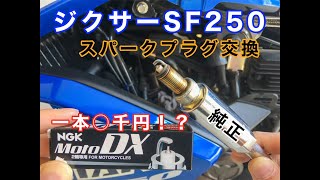 【作業動画】二輪専用プラグ NGK MotoDXイリジウムプラグに交換してみた【ジクサーSF250】I replaced it with a NGK MotoDX iridium plug