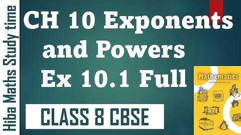 Cbse 8th maths chapter 10 exponents and powers exercise 10.1 full answers | NCERT maths