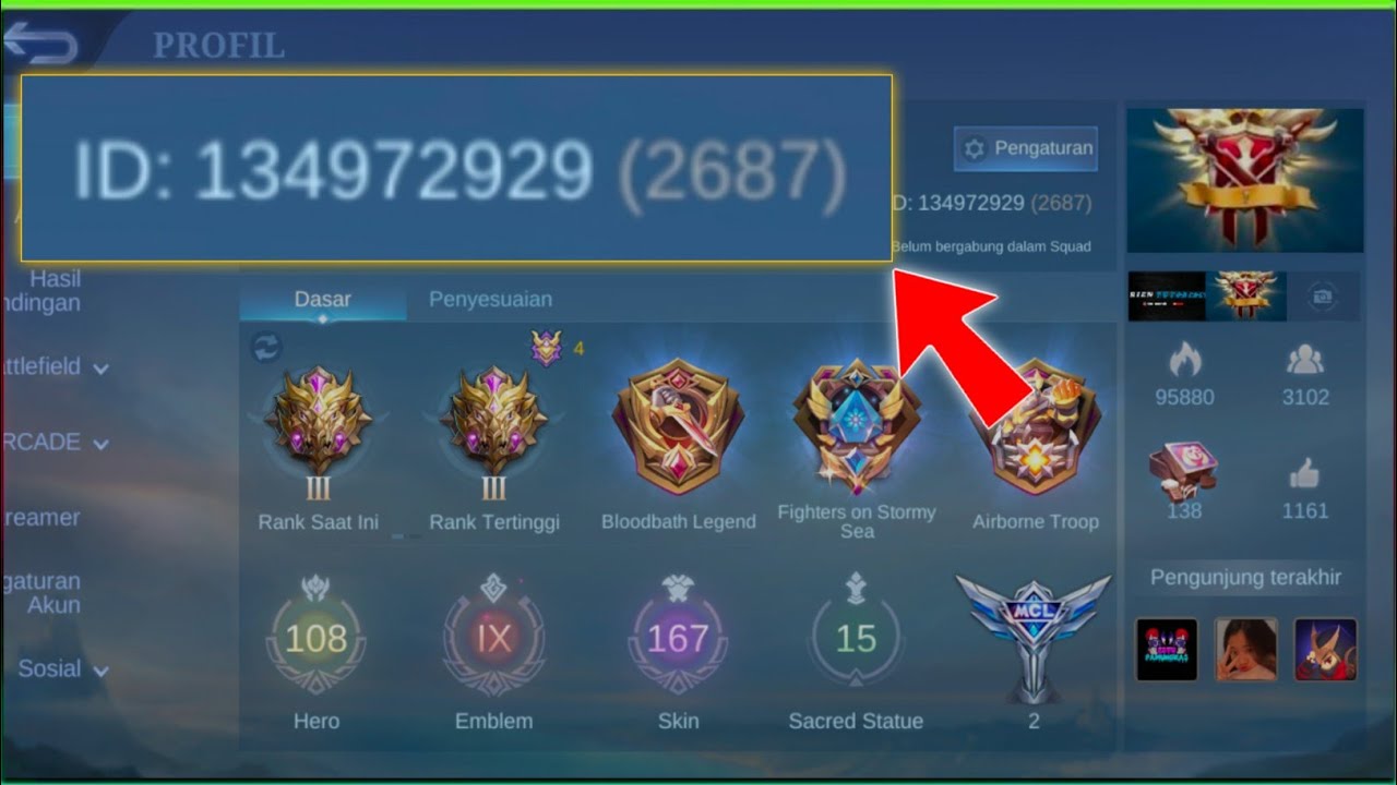 petunjuk cara check id mobile legend