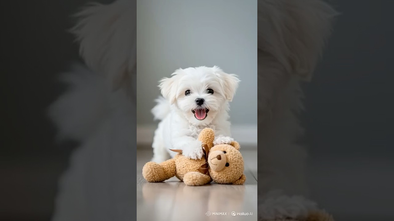 Heart Attack Warning🥺💕 Baby Maltipoo’s Teddy Bear Love Method”
