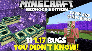 11 Weird 1.17 Caves And Cliffs Bugs You Might Not Know About! Minecraft Bedrock Edition