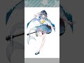 【30秒でイラストメイキング！】くじさき キービジュアル/Vtuber #Shorts