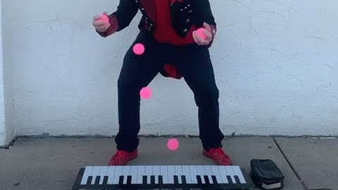 Merry Christmas juggled on the Bounce Piano.