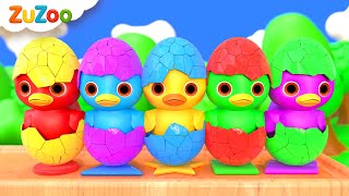 5 Little Ducks(Learn Colors Song) | ZuZoo Nursery Rhymes & Kids Songs