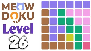 Meowdoku: Brain Puzzle Games Level 26 Walkthrough