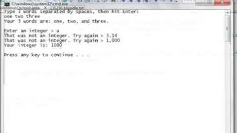 Java Console Input and Output