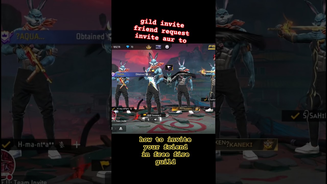 how to invite your friend in free fire guild 