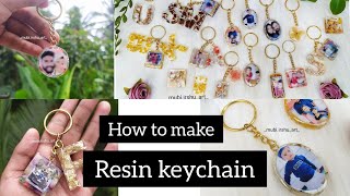 How to make Resin photo keychain \/ Resin craft \/ step by step \/ tutorial video \/ mubi irshu art