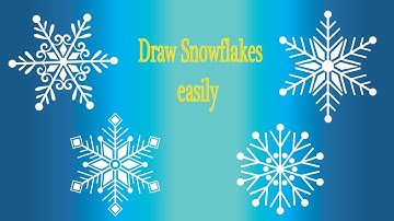 Snowflakes drawing in illustrator