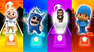 Skibidi Toilet vs Oddbods exe vs Pocoyo vs Cocomelon | tiles hop