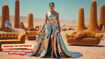 Elegant Art-Inspired Fantasy Fashion Runway | Iconic Masterpieces Reimagined in Couture Gowns #art