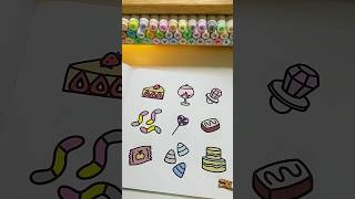 Adorable Snacks🍬Sweet Things Colouring Book🧁#adultcoloring #relaxation#coloring