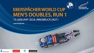 RELIVE - Men's Doubles Run 1 | EBERSPÄCHER Luge World Cup - Innsbruck (AUT)