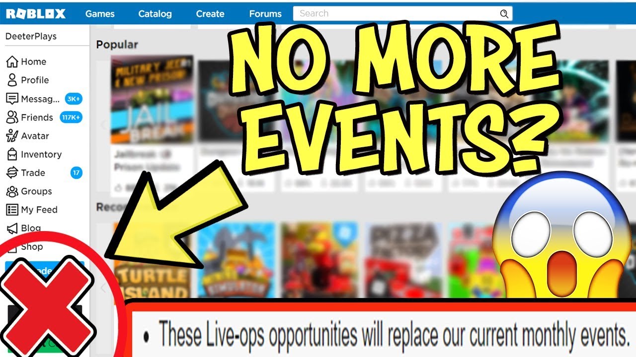 Roblox Is Removing Events Live Ops Events Taking Over And No