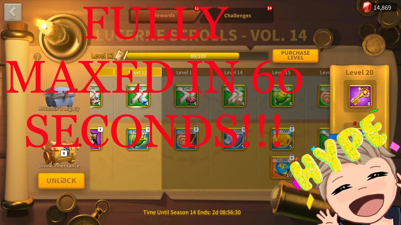 Lucerne scrolls FULLY MAXED IN 60 seconds!! Oddly satisfying moment in Rise Of Kingdoms!