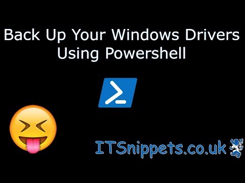 Backup Drivers With Powershell For Slipstreaming (#itsnippetscouk, #slipstreaming, @youtube)
