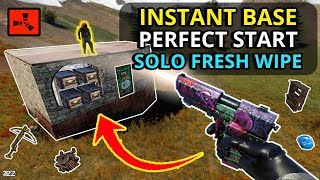 Instant LUCKY Rust FREE BASE Gives Me The PERFECT SOLO START To FRESH WIPE! - RUST SOLO screenshot 4
