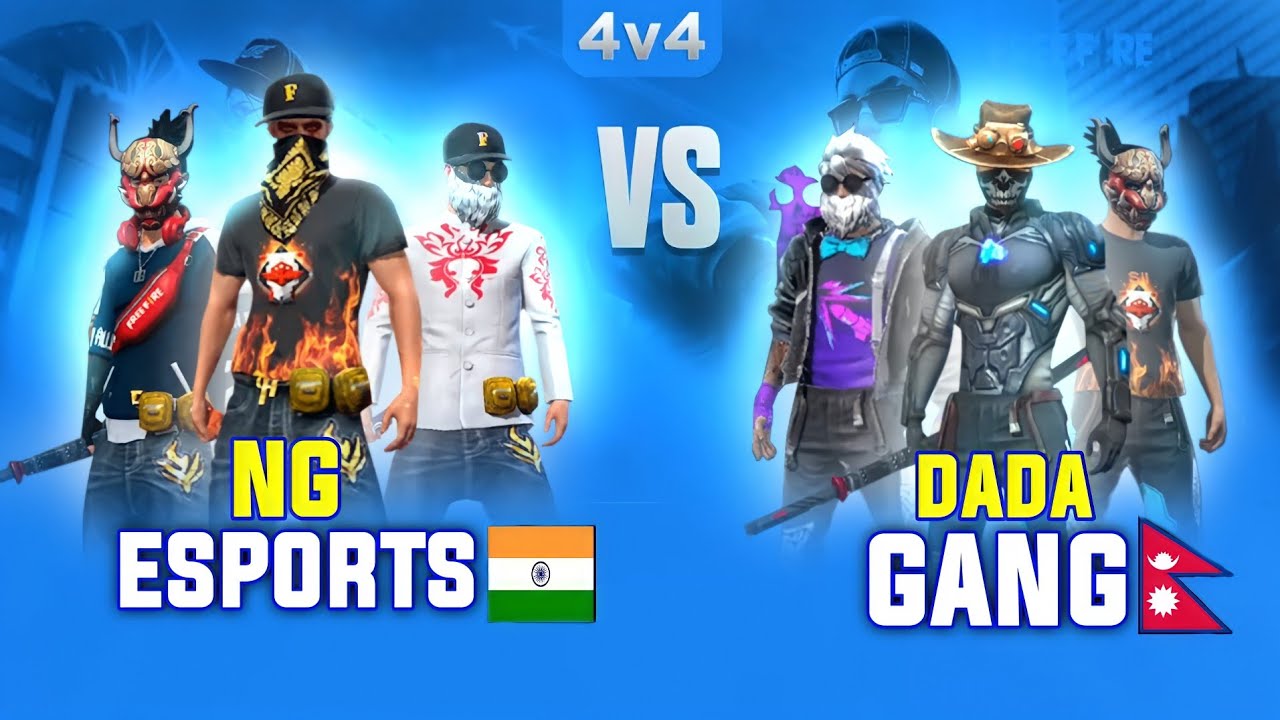 NG ESPORTS  VS DADA GANG BEST 4 VS 4 CALSH SQUAD CUSTOM MATCH 🔥 || INDIA 🇮🇳 VS NEPAL🇳🇵