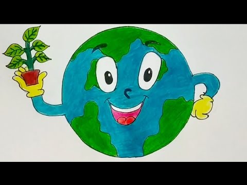 How To Draw Save Earth Save Water Easy Drawing For Kids Save Earth Stop Global Warming Drawing Youtube