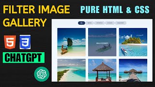 Create Filter Image Gallery with ChatGPT Using HTML & CSS! 🚀