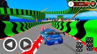 Ultimate racing derby fast blue sports car stunts 3d game #4 screenshot 5