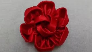 KUMAŞTAN GÜL YAPIMI#gülyapımı#redrose