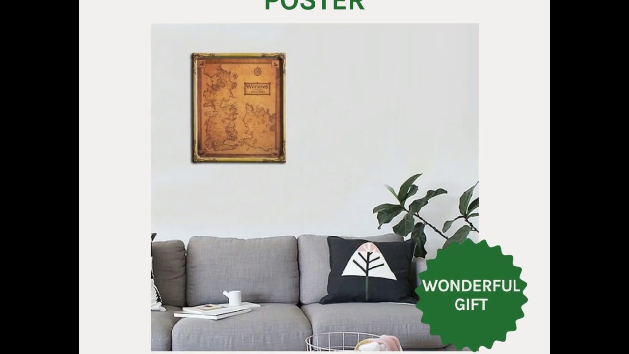 A perfect gift for the fan of game of thrones｜westeros map poster