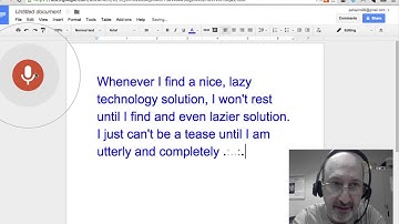 Laziness Skills (Google Docs voice typing demo)