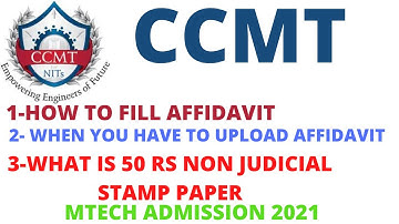 How to fill affidavit || in which round u have to upload || what is 50rs duly notarized stamp paper