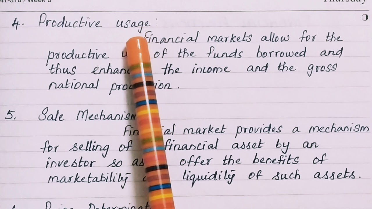 Functions of Financial Markets / TN PLUS TWO COMMERCE