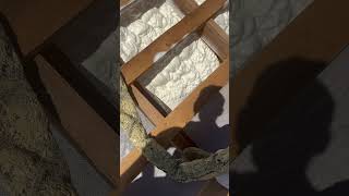 Утепление кровли . Нанесение полиуретана . Напыление пенополиуретана. Крым