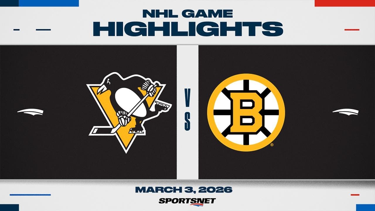 NHL Highlights | Penguins vs. Bruins - March 3, 2026