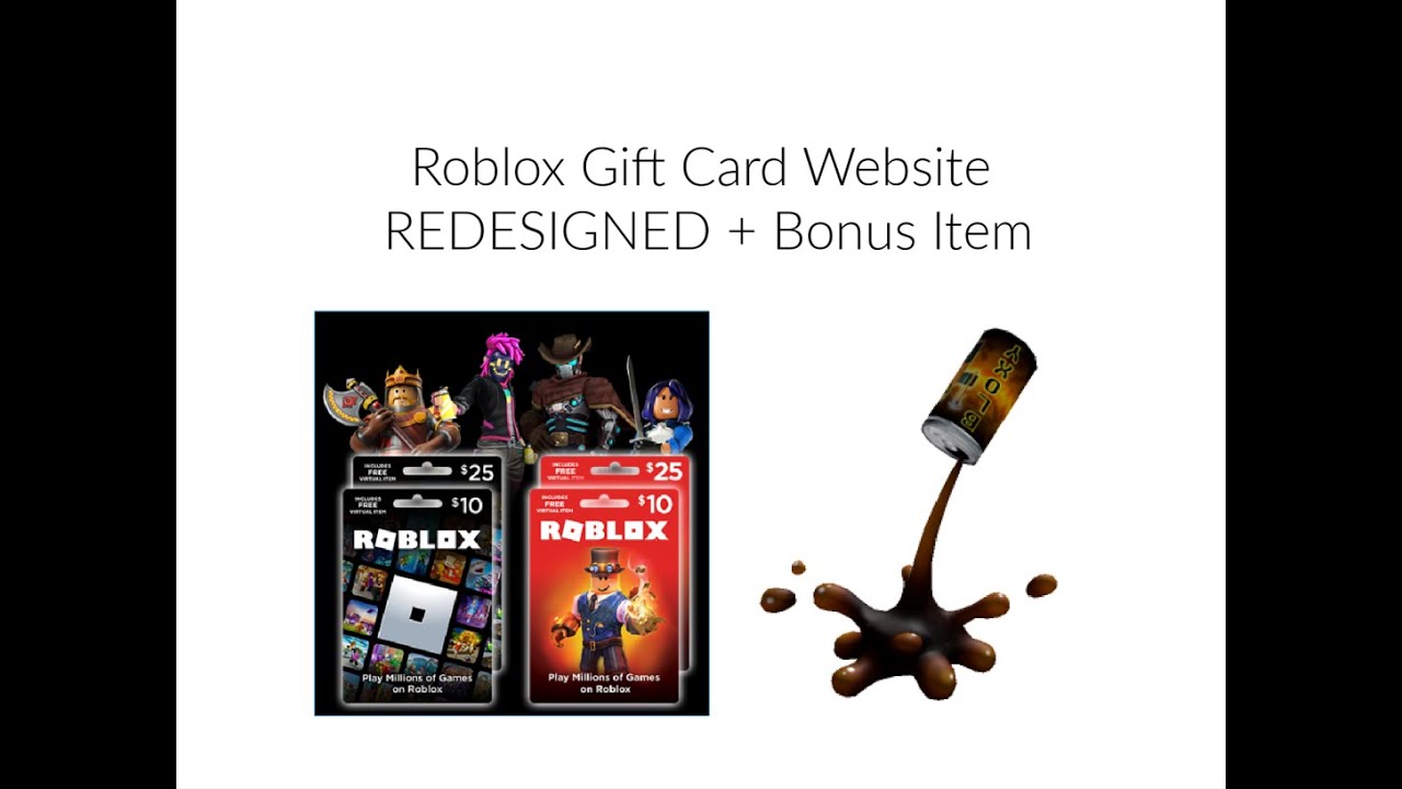 Roblox Gift Card Website Redesigned Bonus Item Youtube - roblox card bonus