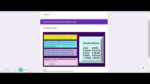 tax tip discount markup video percent problems