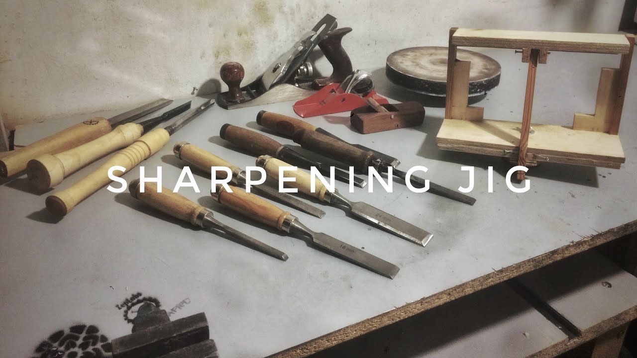 ZepLabs: Chisel Sharpening/ Disk Sanding Jig - YouTube